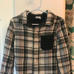 Plaid snap front shirt